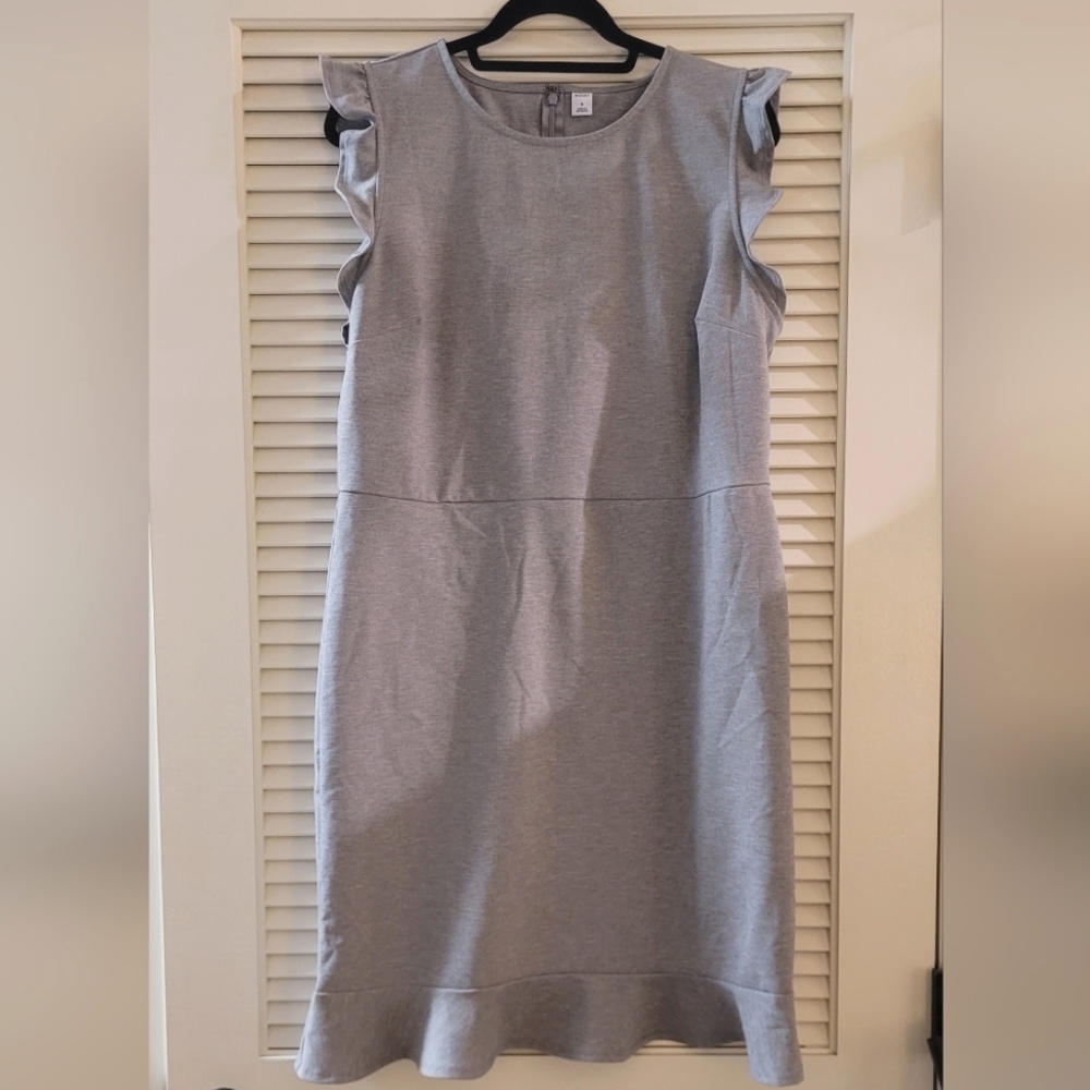 Old Navy- Grey Ruffle Sleeveless Dress With Back Zipper